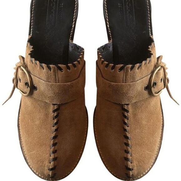 Coach Tan Katryna brown suede Mules - Picture 1 of 6